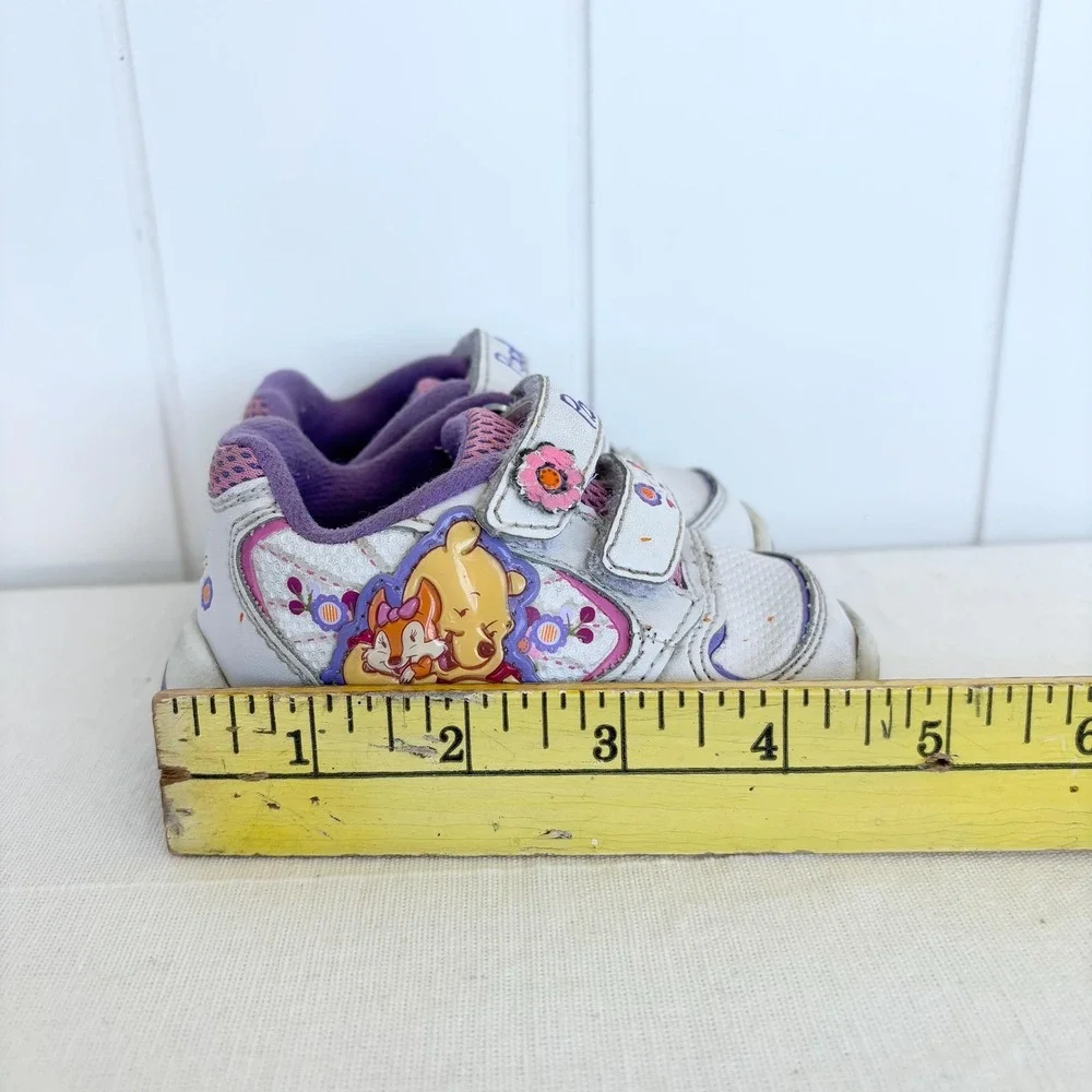 Vintage Winnie the Pooh Disney Floral Tennis Shoes Sneakers, Size 3